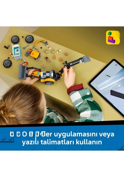Sarı Kazıcı Yükleyici Yapım Oyuncağı 60480 Diğer