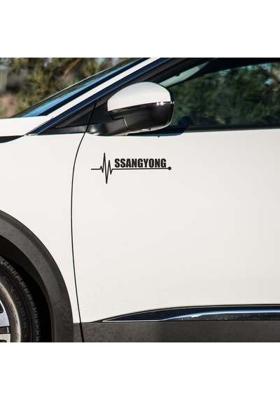 Ssangyong Xlv Sticker Sol Sağ Yan Ayna Altı Araç Markalı Sticke
