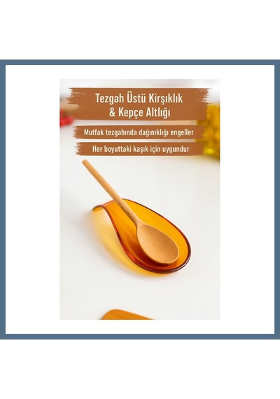 Buradabulabilirsin Akrilik Bal Tezgah Üstü Kirli Kaşıklık & Kepçe Altlığı Bbz Çok Renkli
