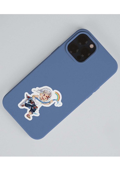Gyomei Himejima -tengen Uzui-demon Slayer Parlak Kağıt 2 Li Set Anime Sticker Çıkartma-kimetsu No Yaiba Yeşil