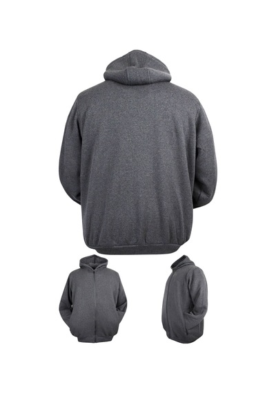 Erkek Büyük Beden 105 - 185 Kilo Arası İçin Uygun Kapüşonlu 3 İplik Şardonlu Kışlık Kalın Sweat Mont Füme Erkek Büyük Beden 105 - 185 Kilo Arası İçin Uygun Kapüşonlu 3 İplik Şardonlu Kışlık Kalın Sweat Mont Füme