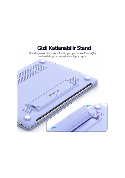 Macbook Air 13.6 İnç Kılıf M2 M3 M4 M5 Uyumlu, Mat Şeffaf Parmak İzi Bırakmaz Pc Hardcase, Gizli Katlanabilir Standlı, Havalandırmalı İnce Koruyucu A2681/a3113/a3240/a3449 Açık Lila Belirtilmemiş Macbook Air 13.6 İnç Kılıf M2 M3 M4 M5 Uyumlu, Mat Şeffaf Parmak İzi Bırakmaz Pc Hardcase, Gizli Katlanabilir Standlı, Havalandırmalı İnce Koruyucu A2681/a3113/a3240/a3449 Açık Lila Belirtilmemiş