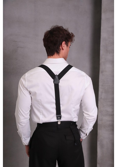 Cottonlab Erkek Siyah Pantolon Askısı