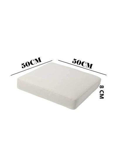 Bahçe Minderi- Balkon Minderi Bank Minderi Uzun Koltuk Sandalye Minderi 50x50x8 Cm Krem