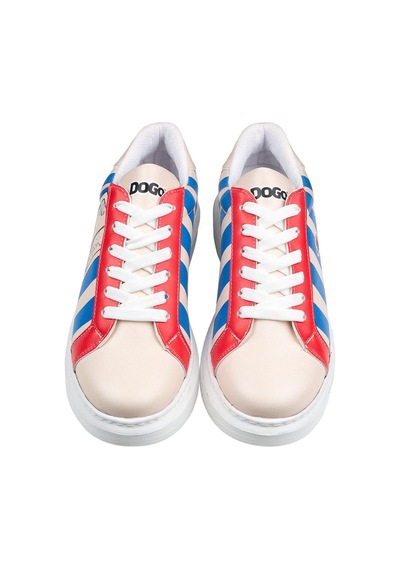 Kadın Vegan Deri Beyaz Sneakers - Mon Amour Tasarım Çok Renkli