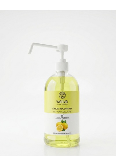 Welive Limon Kolonyası 750 Ml Pompa Başlıklı 80 Derece
