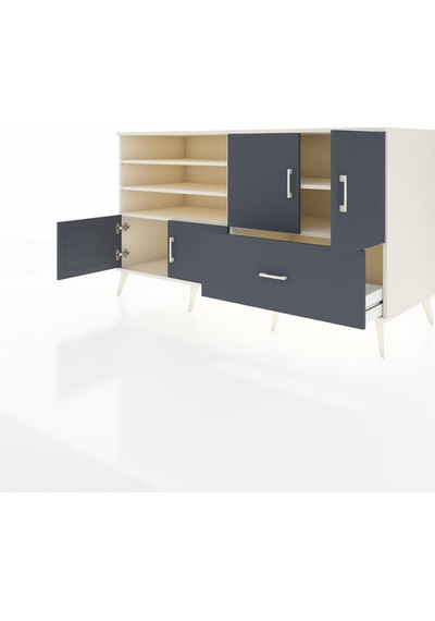 Kronos Konsol 5 Raflı Tek Çekmeceli 4 Kapaklı 176x59x99 Aytaşı-an Aytaşı-antrasit Kronos Konsol 5 Raflı Tek Çekmeceli 4 Kapaklı 176x59x99 Aytaşı-an Aytaşı-antrasit