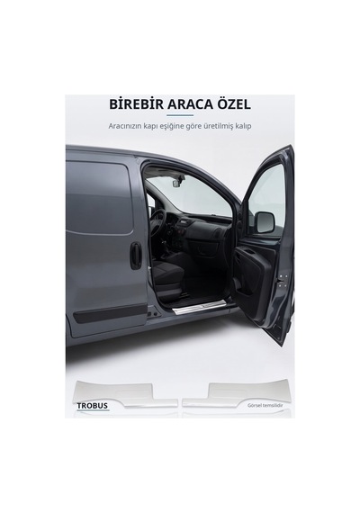 Citroen Nemo 2007 Ve Sonrası Uyumlu Krom İç Kapı Eşiği 4 Parça Paslanmaz Çelik