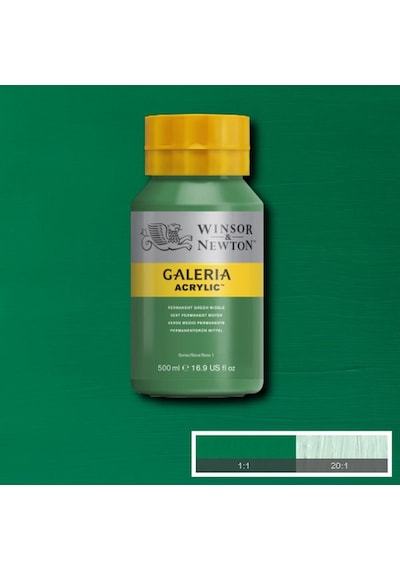 Winsor & Newton Galeria Akrilik Boya 500ml - Permanent Green Middle 484