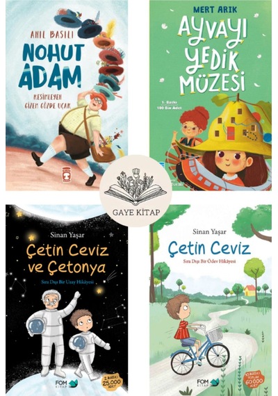 Nohut Adam - Ayvayı Yedik Müzesi - Çetin Ceviz Ve Çetonya - Çetin Ceviz 4 Kitap Set