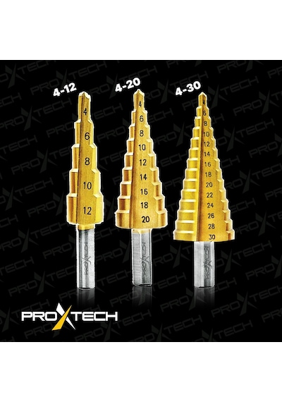 Proxtech Kademeli Hss Sarmal Matkap Ucu Seti Kademli Sac Delme Ça 551231673
