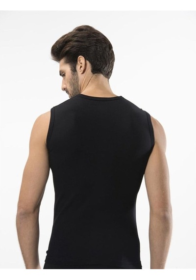 Türen 134 Spor O Yaka Erkek Atlet İkili Paket-sıyah Siyah