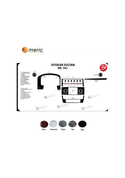 Meriç® Otokar Sultan Ön Torpido Kaplama 27 Parça 2010-2014 (530158330)