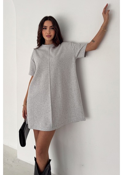 Noa & Noa Kadın Rahat Kesim Kısa Elbise Soft Line Gri Noa & Noa Kadın Rahat Kesim Kısa Elbise Soft Line Gri