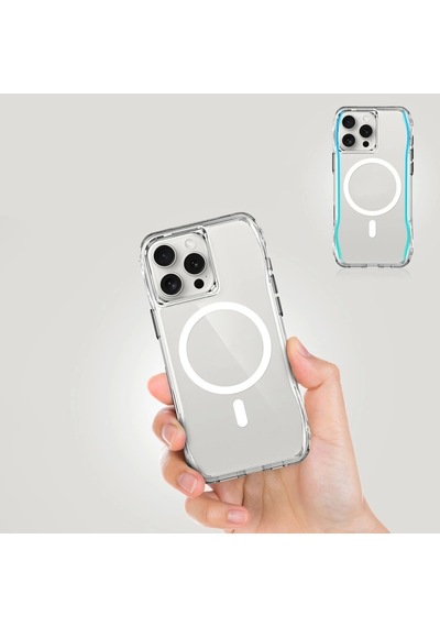 Apple Uyumlu iPhone 16 Pro Max Kılıf Magsafe Şarj Özellikli Airbagli Şeffaf Redclick İncek Kapak