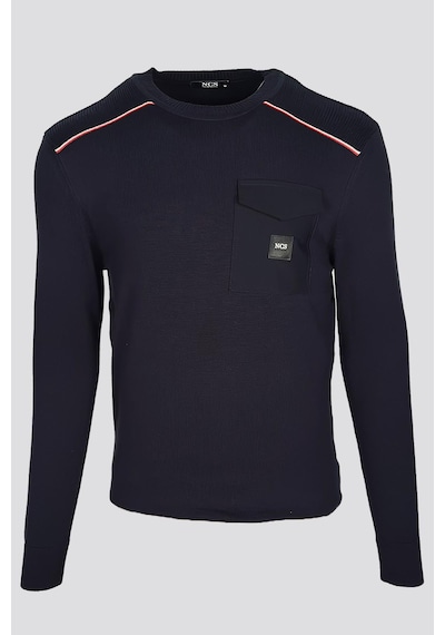 Ncs Jeans Erkek Triko Bisiklet Yaka Cep Detaylı Lacivert 3753 Lacivert