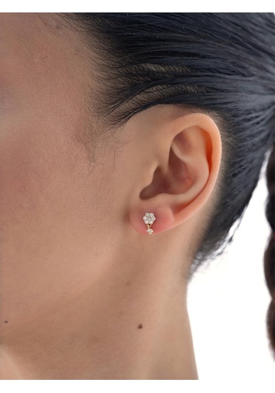 Nochediamond 0,15 Karat Pırlanta Tek Küpe-568