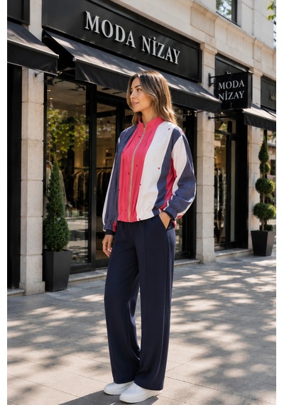 Sevitli Bomber Ceket-lacivert-5938