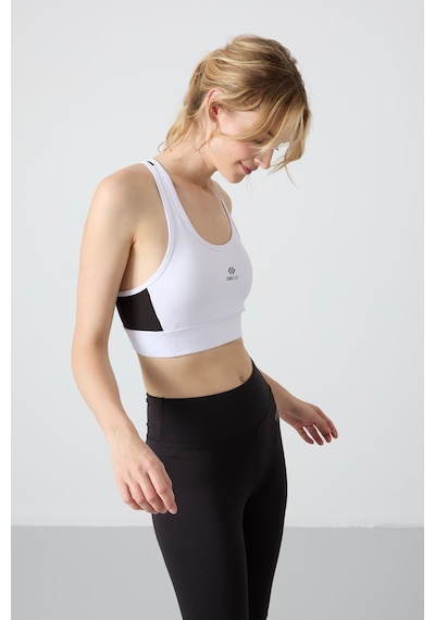 Tommy Life Slim Fit U Yaka 2li Paket Siyah-beyaz Kadın Spor Büstiyer - 97121 Siyah - Beyaz