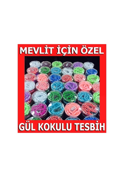 60 Adet Gül Kokulu Kutulu Tesbih Bebek Mevlüt Tespih