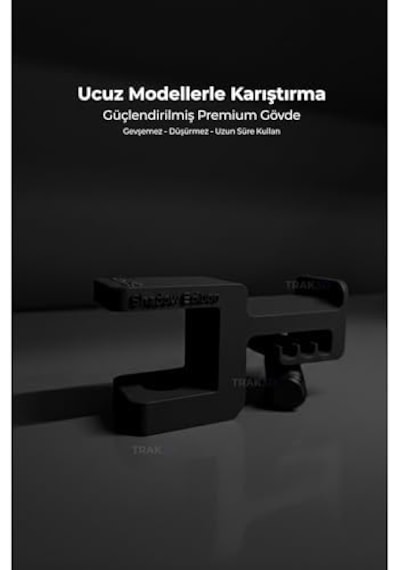 Premium Siyah Masa Kenarı Kulaklık Standı Shadow Edition V6 Yeni Versiyon Kaydırmaz Keçeli, Ergonomik Ve Güçlendirilmiş