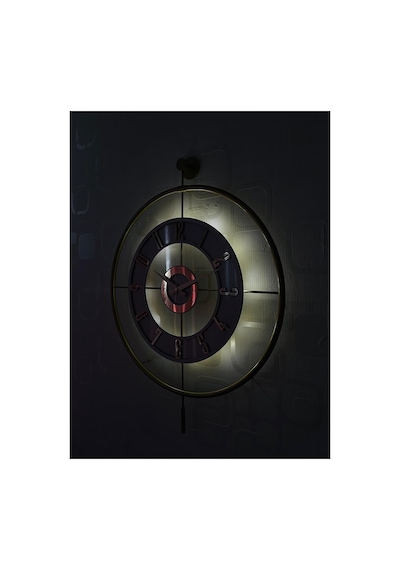Pey Aksesuar Metal Temperli Camlı Duvar Saati 60x80 Cm Büyük Boy Işıklı Gerçek Cam Gold-şeffaf-beyaz-gold M61-gold-şeffaf-beyaz-gold