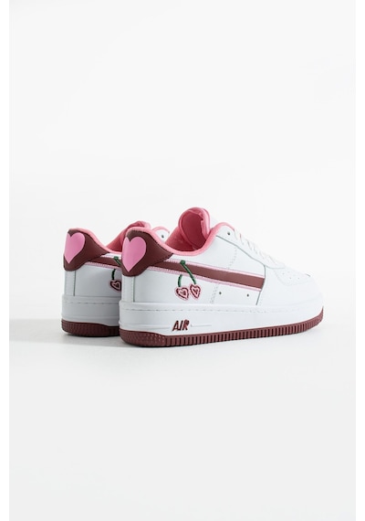 Kiraz Detaylı Pembe Beyaz Sneaker Kadın Spor Ayakkabı Beyaz