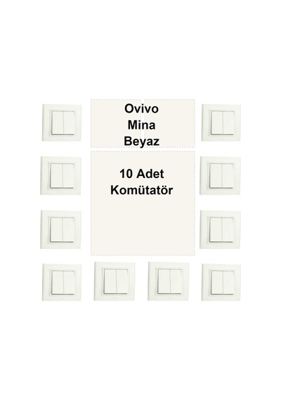 Ovivo Mina Beyaz 10 Adet Komütatör
