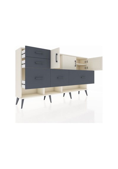 Arges Konsol 3 Raflı 5 Çekmeceli 3 Kapaklı 176x30x99 Aytaşı-aytaşı/antrasit Aytası/antrasıt - Aytası Arges Konsol 3 Raflı 5 Çekmeceli 3 Kapaklı 176x30x99 Aytaşı-aytaşı/antrasit Aytası/antrasıt - Aytası