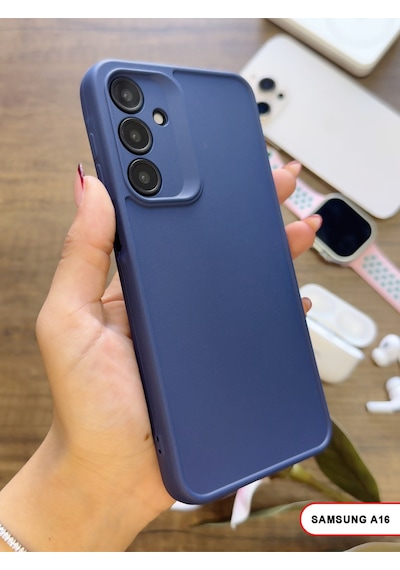 Samsung Galaxy A16 Uyumlu Kamera Korumalı Darbeye Dayanıklı Renk Atmayan Keep Silikon Kılıf Lacivert