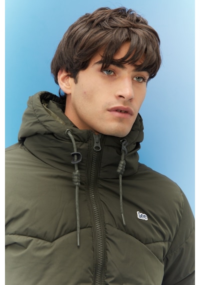 Lee Regular Fit Normal Kesim Kapüşonlu Haki Şişme Mont L88Bny300 Yeşil Lee Regular Fit Normal Kesim Kapüşonlu Haki Şişme Mont L88Bny300 Yeşil