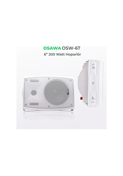 Osawa Osw-6T Trafolu Kademeli 16Cm 200W Sütun Hoparlörü Beyaz
