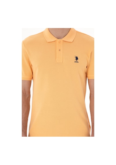 U.S. Polo Assn. Erkek Slim Fit Polo Yaka Kavun Basic Tişört 50298041-VR202