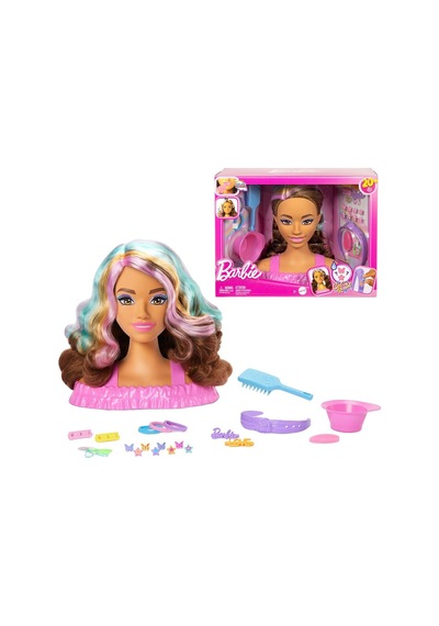 Jfg82 Barbie Saç Tasarımı Büstü - Kahverengi Saçlı Standart