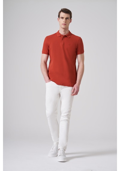 Morven Erkek Tarçın Basic Polo Yaka Dynamic Fit T-shirt 26yc018007850 Tarçın