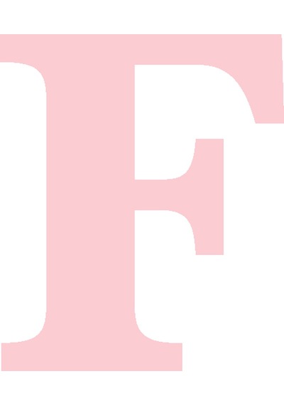 Karton Harf Banner Pembe F
