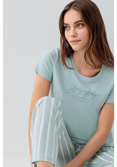 Pierre Cardin Kadın Yeşil Pijama Takım Yeşil