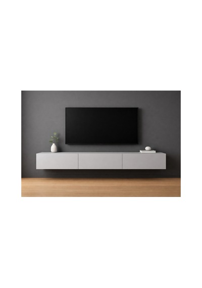 Mdf Silenzio Tv Ünitesi 180 Cm - Sis Gri Gri Mdf Silenzio Tv Ünitesi 180 Cm - Sis Gri Gri