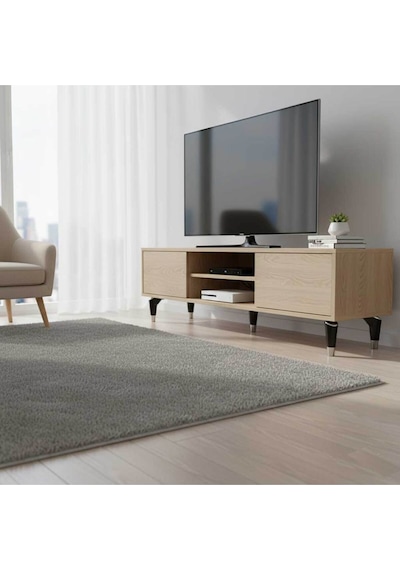 Maya Ayak 15 Cm Siyah-krom Mobilya Kanepe Sehpa Tv Ünitesi Koltuk Genç Ve Çocuk Odası Ayağı Siyah