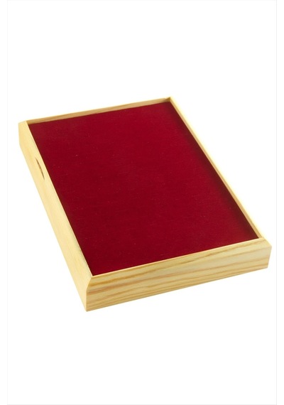 Ahşap - 2 - Anfora Kumaş Piercing Küpelik - Spt-gld - 18x24 Cm-mor çok renkli
