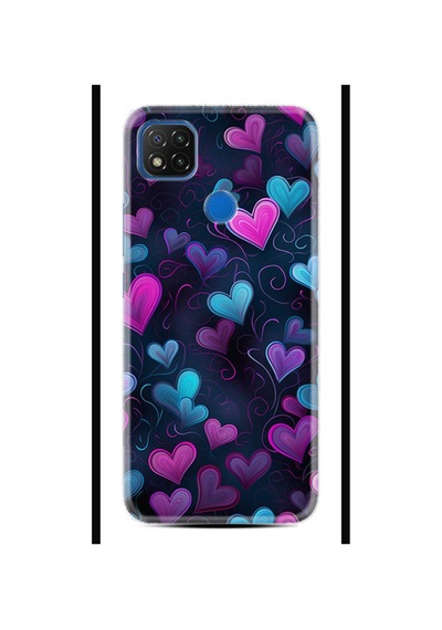 Xiaomi Redmi 9c Kılıf Boutique Baskılı Resimli Mavi Kalp Pcode -082