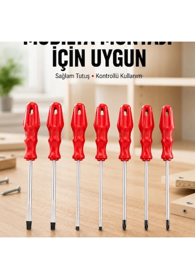 Çeşitli Vidalama İşleri İçin 7li Tornavida Takımı 85635109