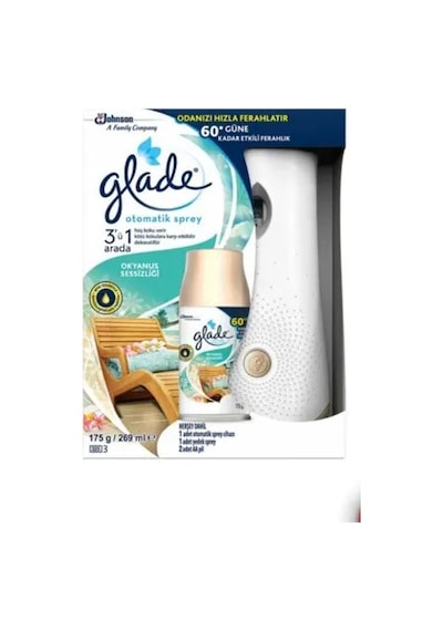 Glade Otomatik Sprey Oda Kokusu Makine + Okyanus Sessizliği Yedek 269 ML