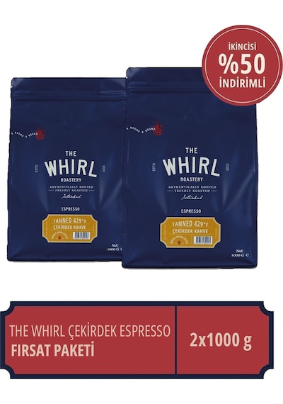 The Whirl Espresso Tanned 429 F Çekirdek Kahve 1 Kg X 2 Adet Çekirdek Kahve