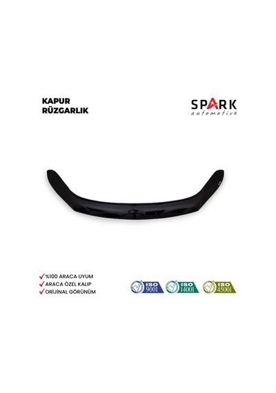 Volkswagen Tiguan 2012-2015 Yıl Aralığı Uyumlu Kaput Rüzgarlığı 3mm Siyah