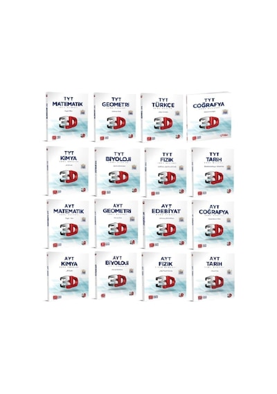 2026 Tyt Ayt Full Soru Bankası Seti 16 Kitap 3d Yayınları