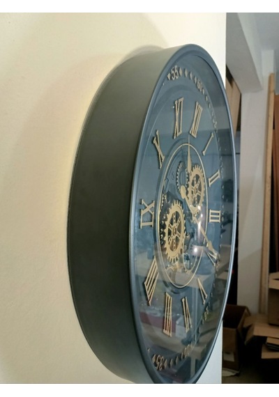 Biev Metal Çarklı Saat Siyah Gold 60 Cm Altın - Siyah