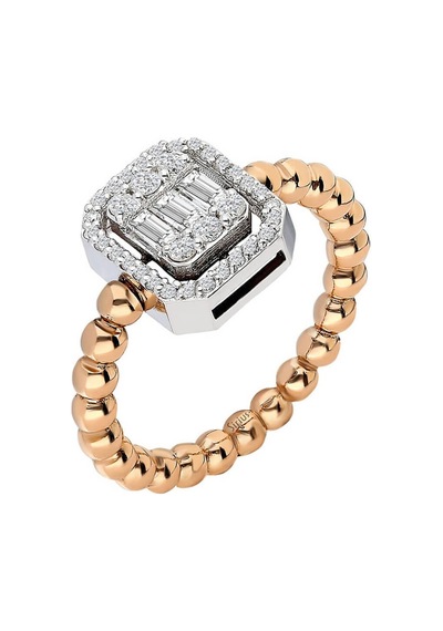 Sirius F Renk 0,42 Karat Baget Pırlanta Yüzük 0841R0040