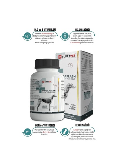 Köpekler İçin Eklem Ve Kas Geliştirici Likit Megaflash +xxl 500 Ml Special Complex Liquid
