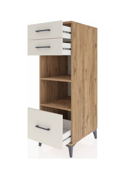 Kronos Dolap 2 Raflı 3 Çekmeceli 44x59x134 Çam-aytaşı Atlas Çam